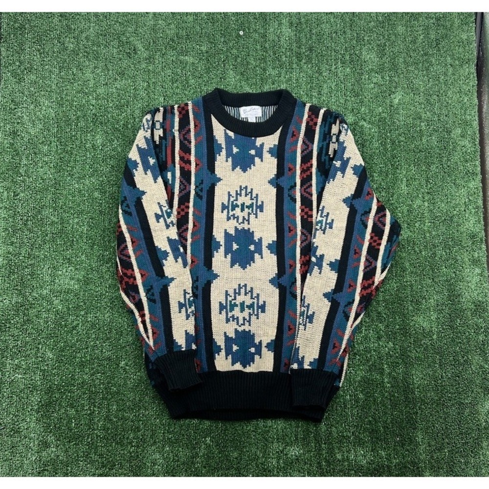 Vintage Boulevard Mens Sz 2XLT Tall Aztec Knit Pullover Sweater Southwest
